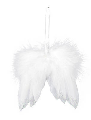 Anjelské krídla pierka 11cm x 11cm + 9 cm zavesenie