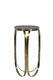 Konzola, príručný stolík BUBISA Ø40x80cm čierne sklo-antique bronze - 1/3