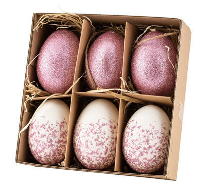 Veľkonočné vajíčko, bielo-ružové