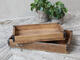 Stará  drevená bednička  42,5cm alebo 37,5cm, malá 37,5cm x 5cm x 25cm - 1/2