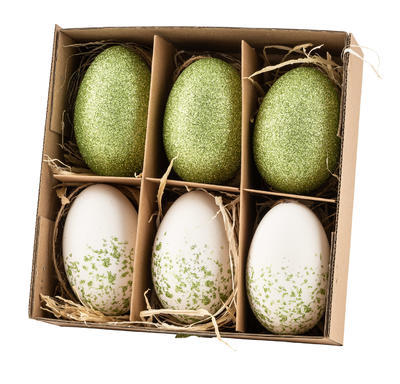 Veľkonočné vajíčko, bielo-zelené