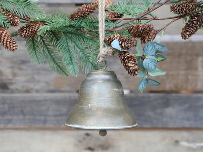Vianočná ozdoba Zvonec závesná dekorácia 14,5cm x 11cm - 1
