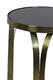 Konzola, príručný stolík BUBISA Ø40x80cm čierne sklo-antique bronze - 2/3