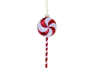 Vianočná ozdoba lízatko Lollipop antik cherry  16cm x 6cm x 2cm - 2