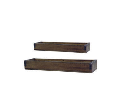 Stará  drevená bednička  42,5cm alebo 37,5cm, veľká 42,5cm x 5cm x 12,5cm - 2