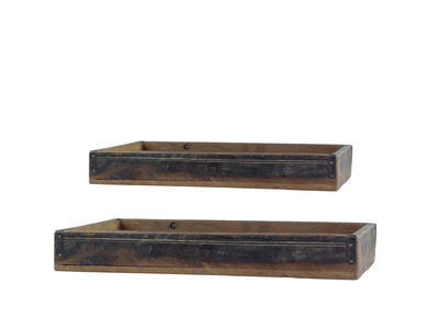Stará  drevená bednička  42,5cm alebo 37,5cm, malá 37,5cm x 5cm x 25cm - 2