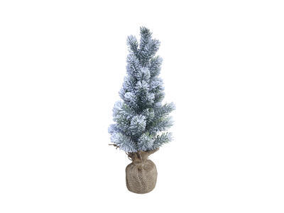Zasnežený vianočný stromček v jute výška 45cm - 2