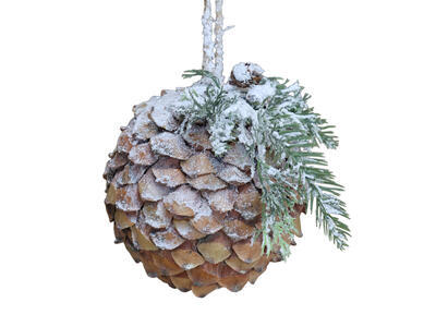 Vianočná šuška prírodná  závesná dekorácia priemer 15cm - 2