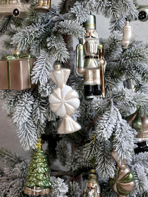 Vianočná ozdoba stromček 11,5cm x 5,5cm - 3