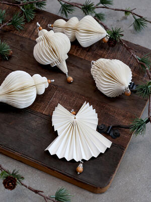 Vianočná origami ozdoba ornament priemer 6cm x 10cm - 3